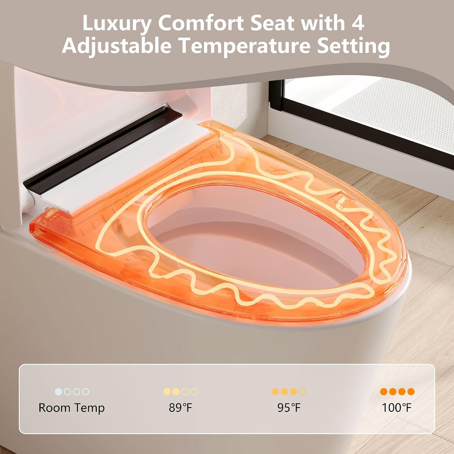 Inodoro inteligente asiento calefactado descarga automática