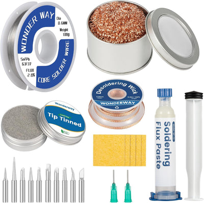 Kit limpieza punta soldadura alambre 0.6mm esponja flux