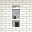 Estante ducha triple nicho negro 16x40x4"