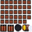 36 Tarros Vidrio Ámbar 2oz con Tapas Negras Reutilizables