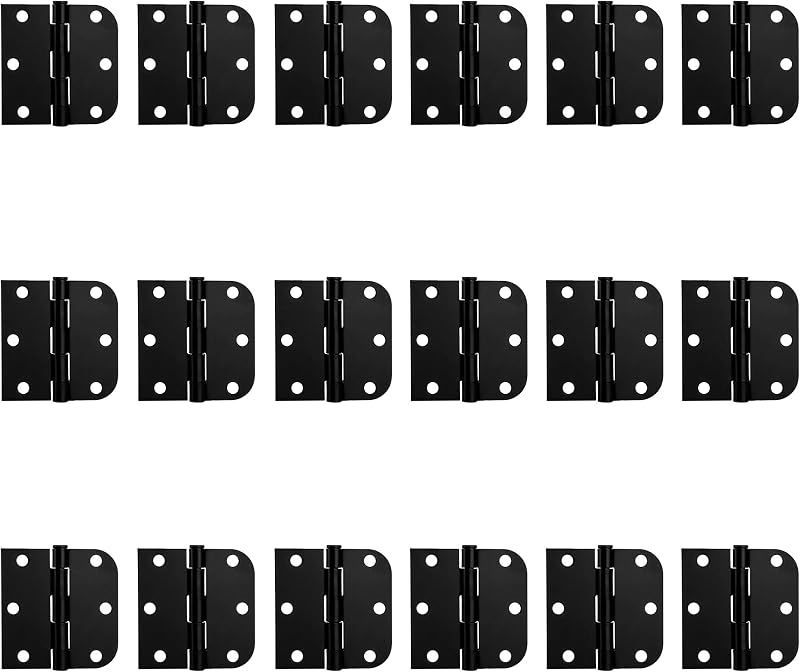 Bisagras puerta interior 3" negro mate set 18
