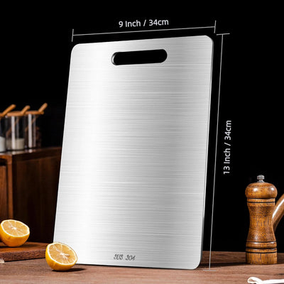 Tabla cortar doble cara acero inox 13x9pulg
