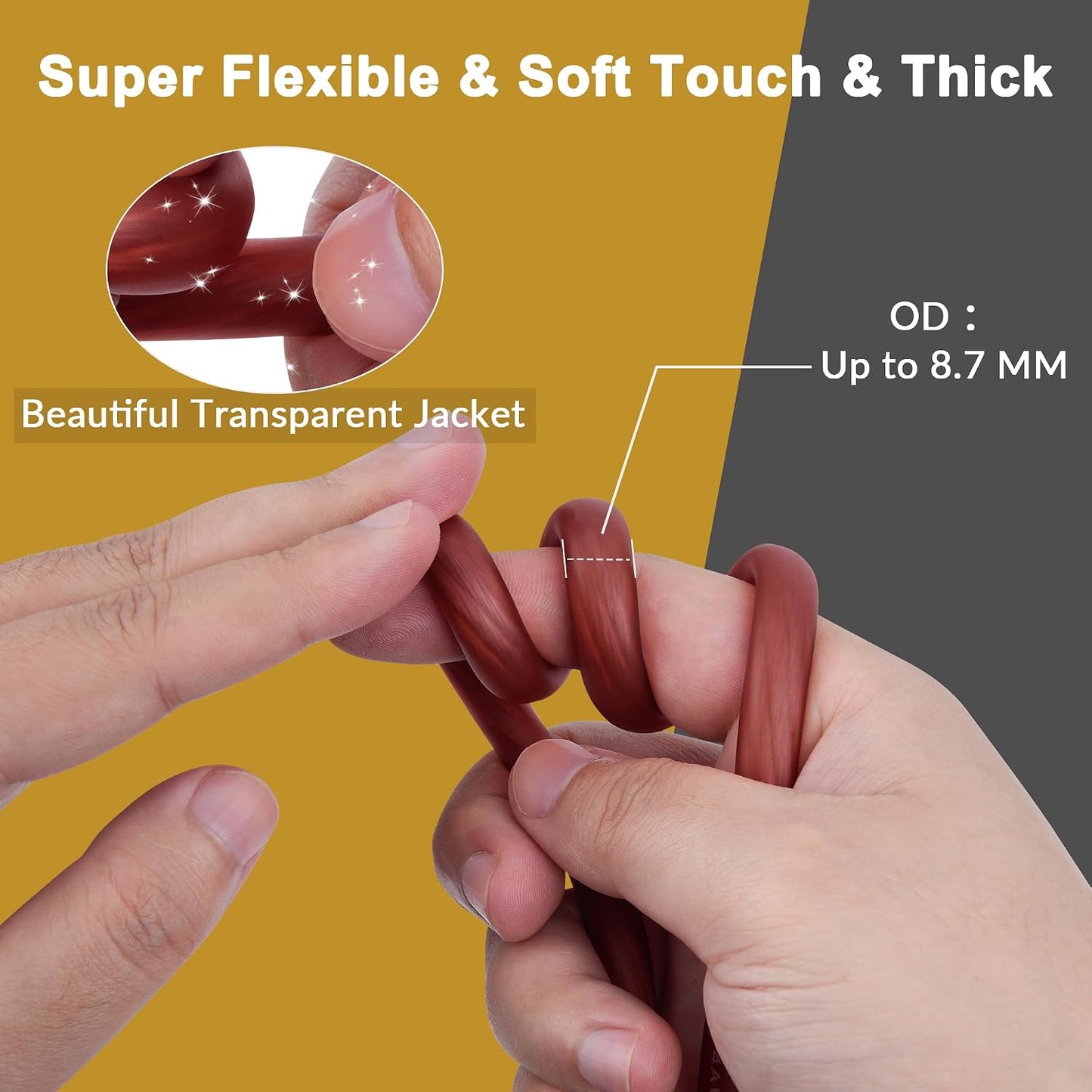 Cable tierra cobre 4 AWG 15pies marrón flexible coche