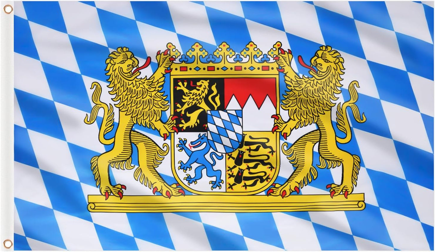 Bandera Oktoberfest 3x5ft doble cara con ojales latón para bar