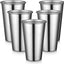 5 Pzas Vasos Acero Inox 600ml Tumbler Apilables Reutilizables