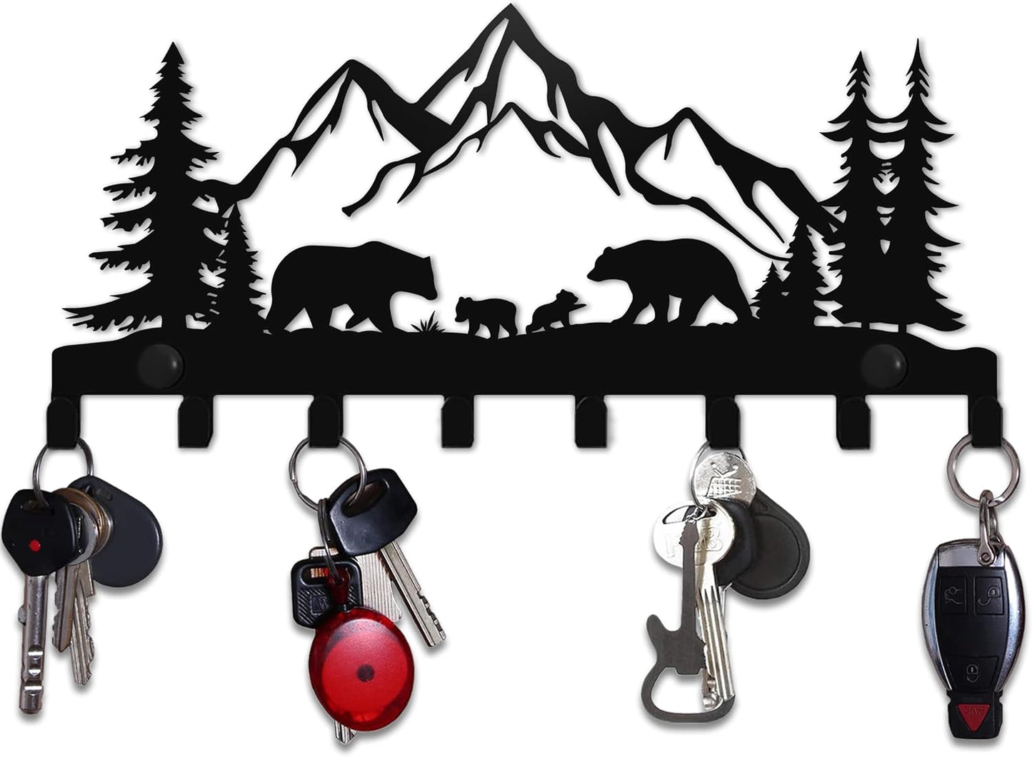 Ganchos para llaves soporte pared oso decoración metal