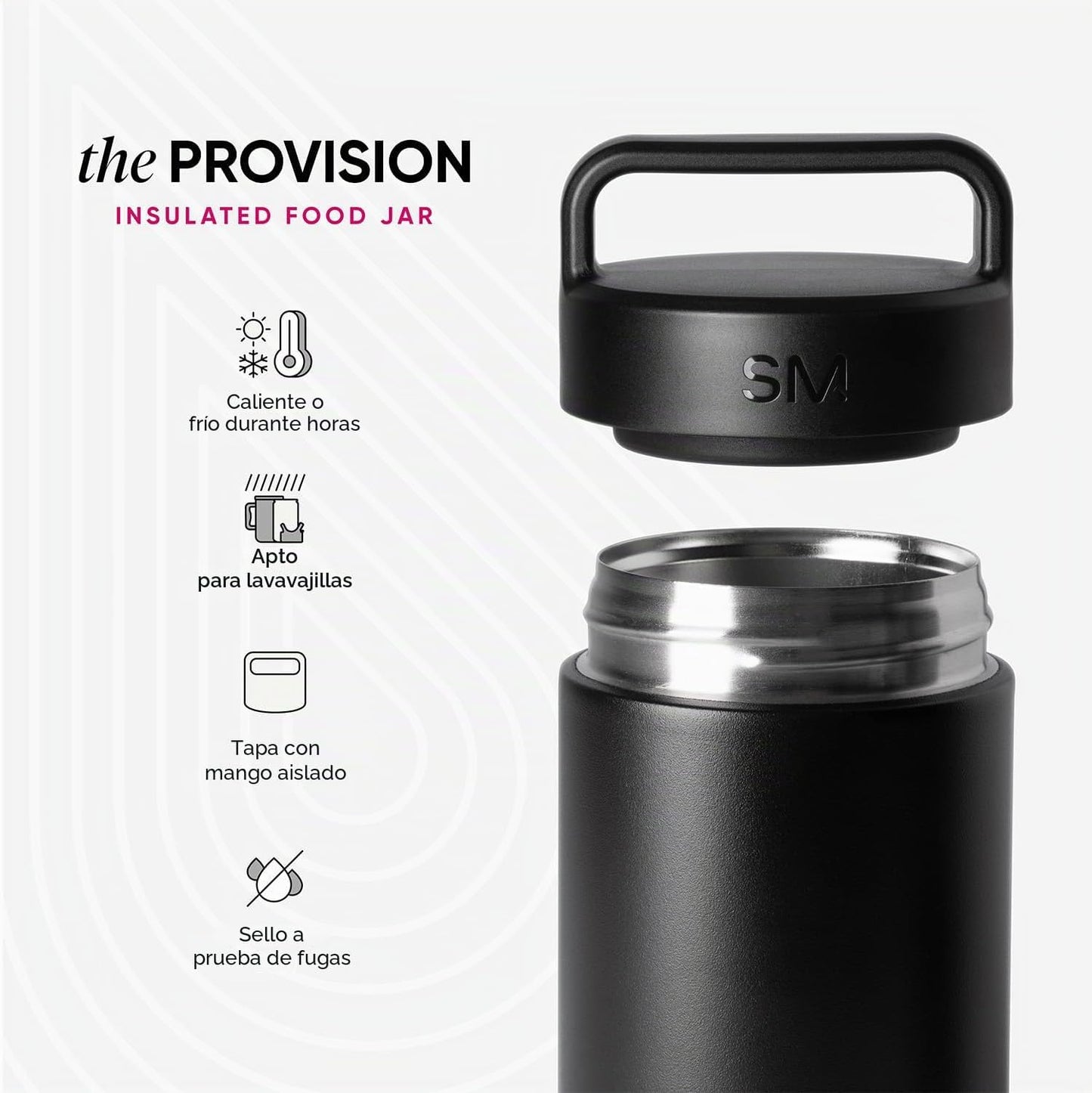 Tarro acero inox aislado para comida caliente 12