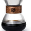Cafetera Vertida 14oz Jarra Vidrio Forma V Cuello Madera