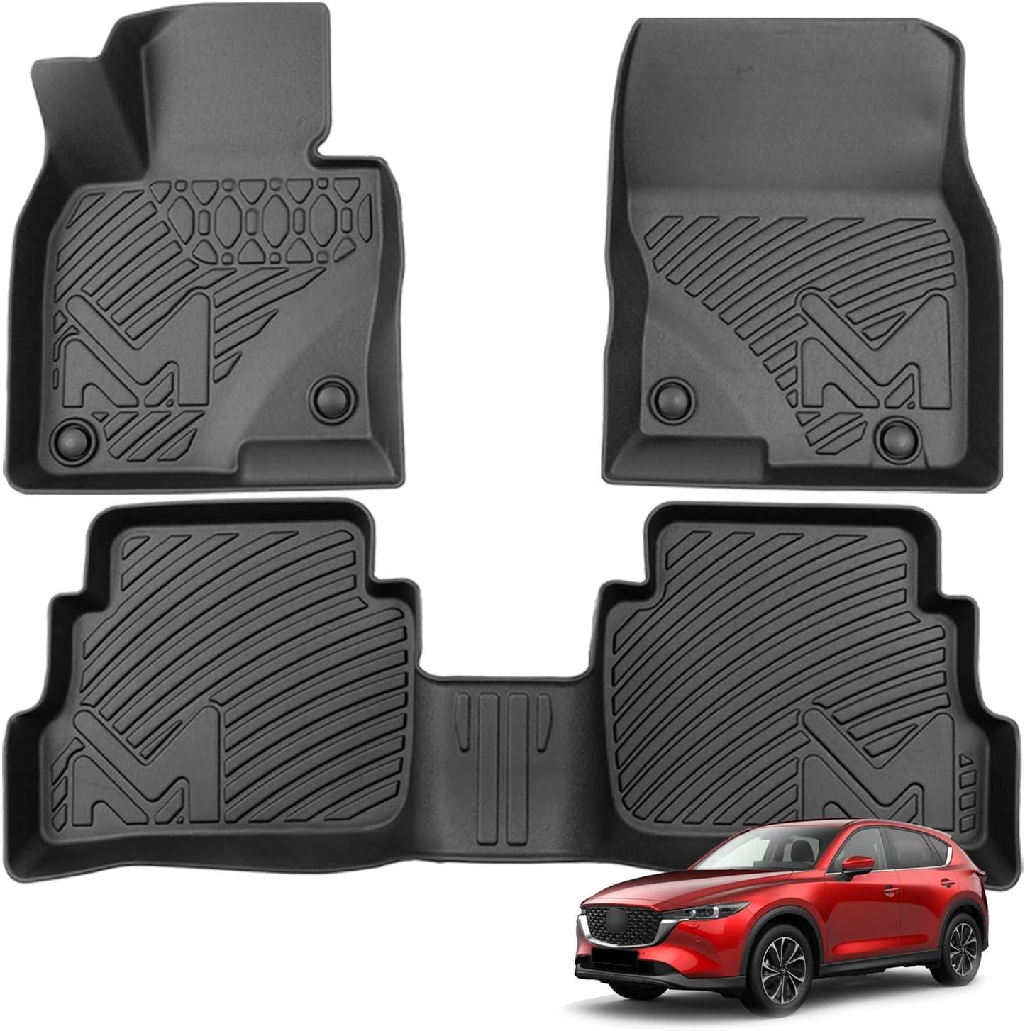 Alfombrillas Mazda CX-5 17-25 TPE negro impermeable set 3