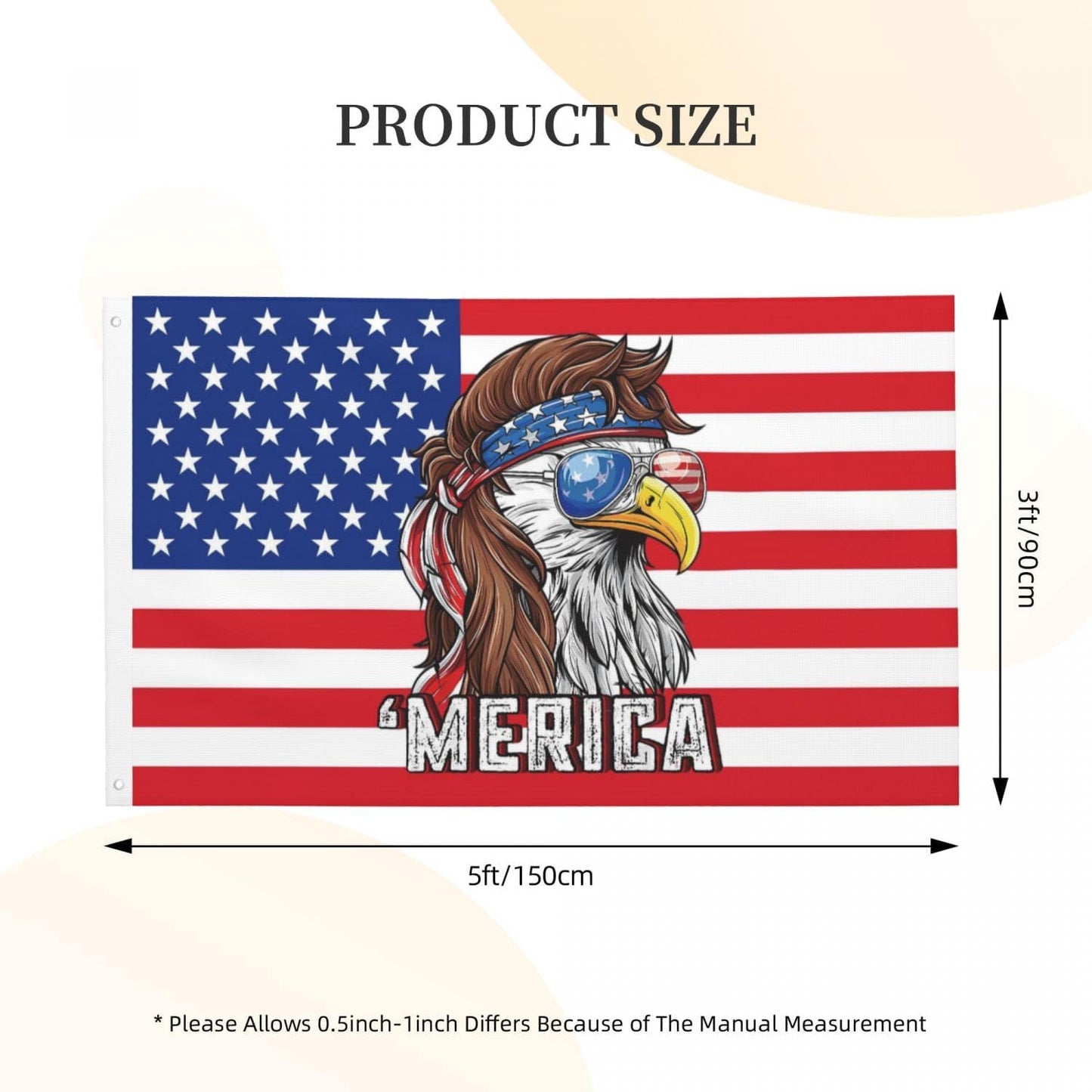 Bandera Merica águila salmonete 3x5ft poliéster 4 de julio