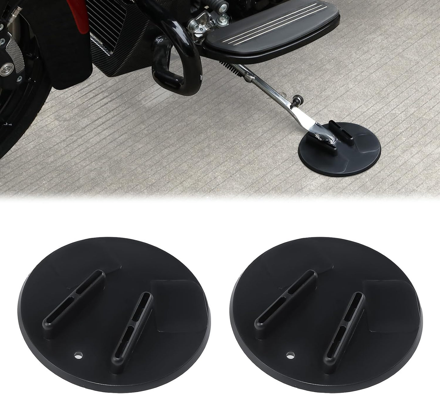 Posavasos pie para motocicleta Harley con soporte lateral