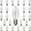 25 Pzas Bombillas LED C9 E17 2200K Blanco Cálido Plástico
