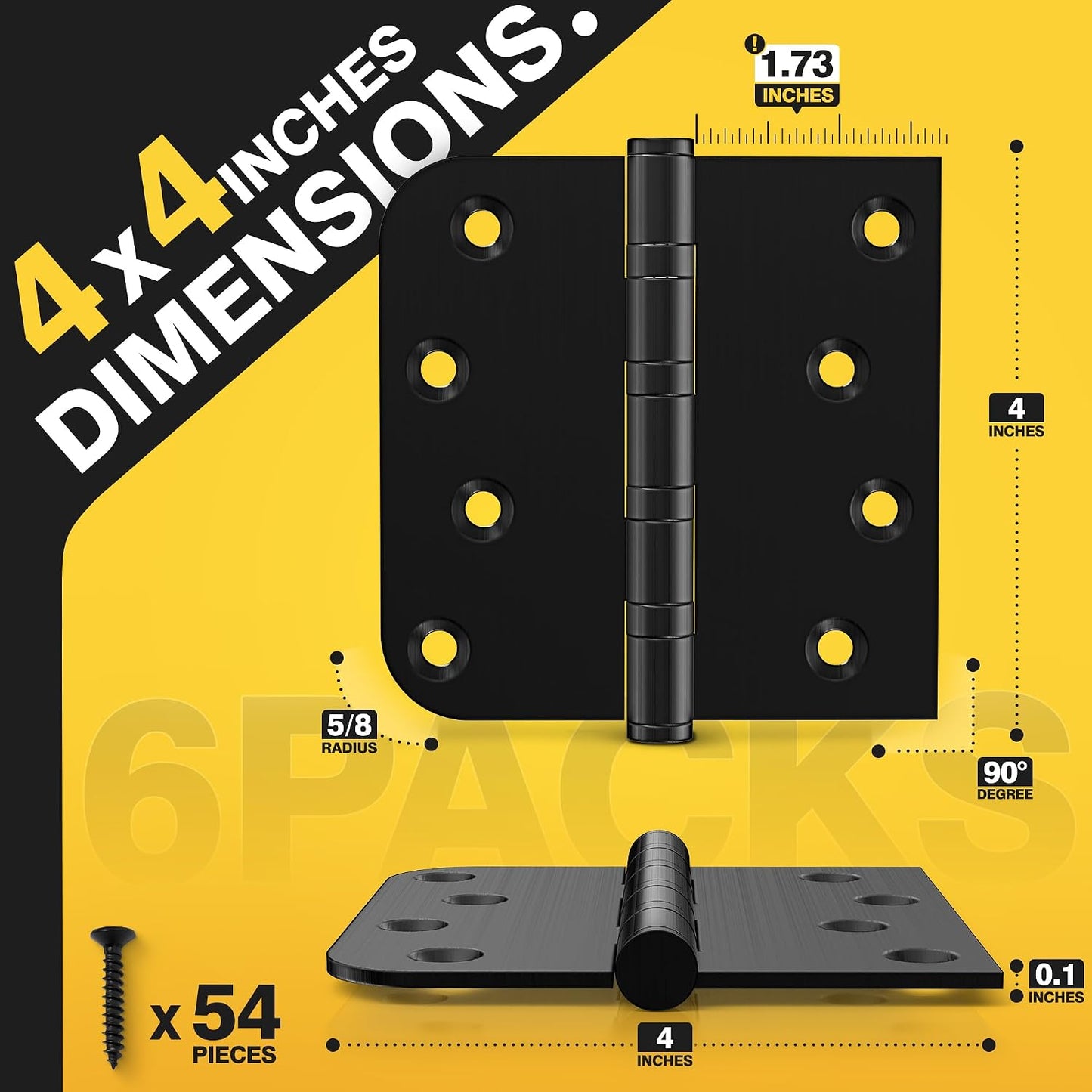 Bisagras puerta acero inox 4x4pulg suaves silenciosas