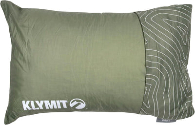 Almohada camping espuma viscoelástica funda reversible verde
