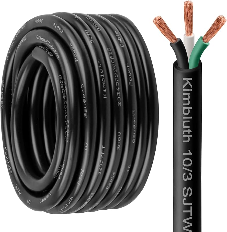 Cable extensión eléctrico 10/3 cobre puro 100 ft exteriores