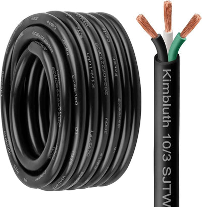 Cable extensión eléctrico SJTW 10/3 cobre 15 ft exteriores