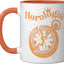 Taza Cerámica Relojero Color Naranja/Blanco