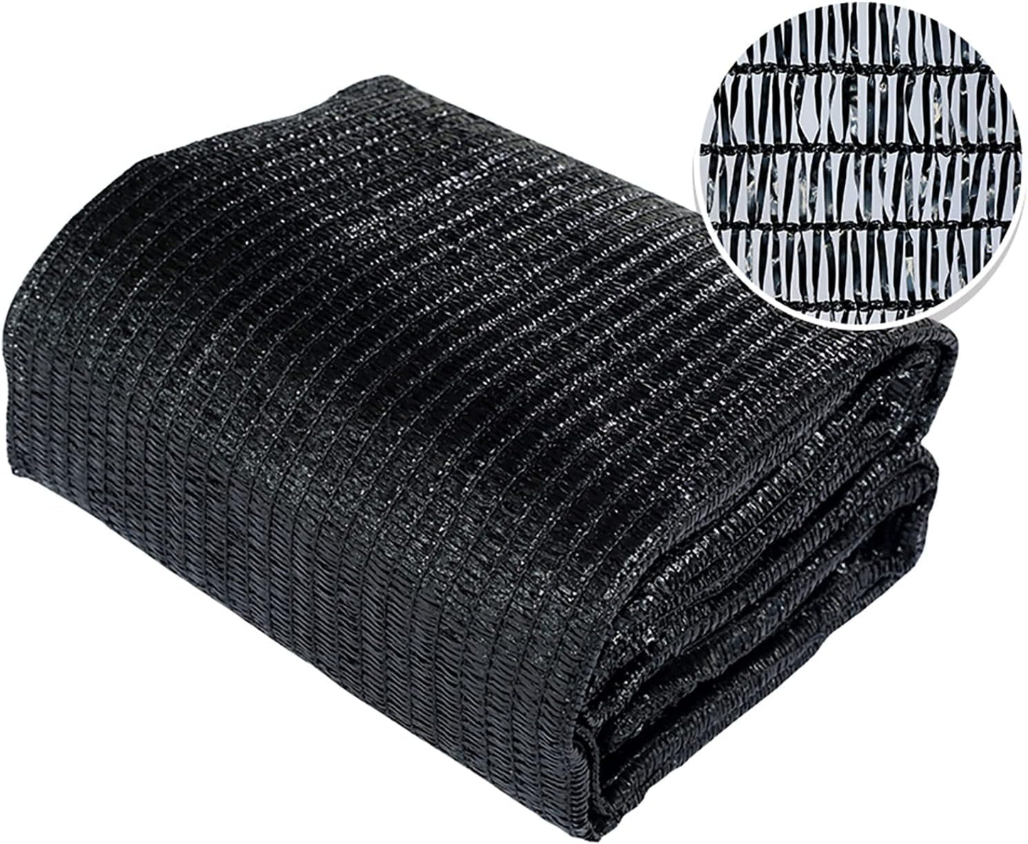 Tela sombra 40% 6.5x20ft negro con clips para plantas
