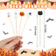 200 Palillos Bambú Halloween 4.7pulg Calabaza Gato Fantasma