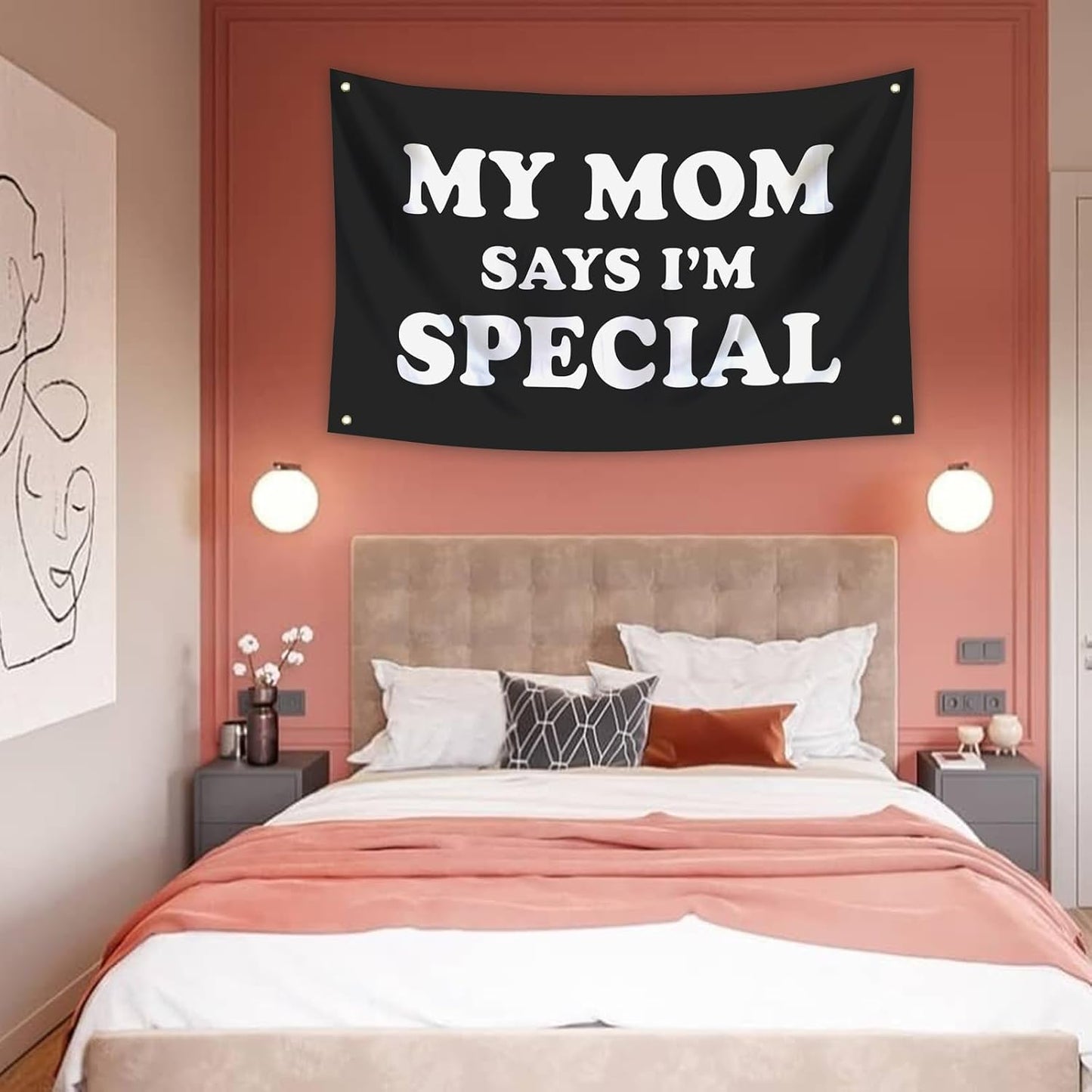 Bandera 3x5ft My Mom Says I'm Special para cuevas y hogar