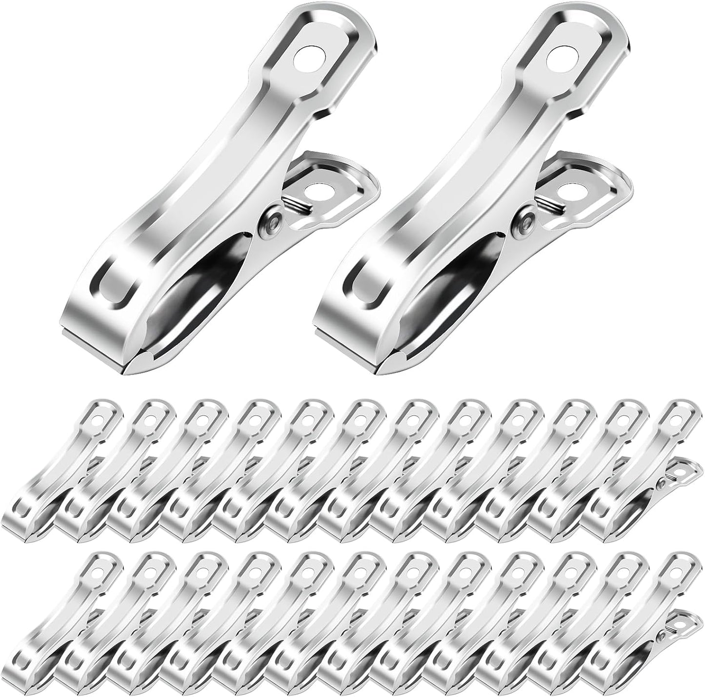 40 Clips Acero Inox para Invernadero Agarre Fuerte