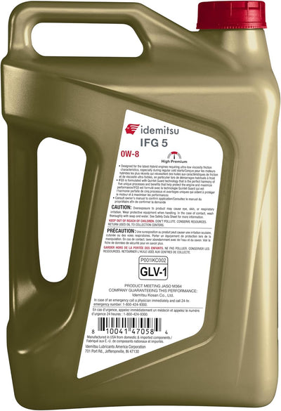 Aceite motor sintético 5qt 0W-8
