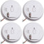 Detector humo cableado con batería respaldo 4 pzas blanco