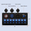 Panel interruptores marino 8 cuadrillas 12V luz LED azul
