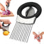 Soporte cebolla cortador limón acero inox plateado