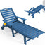 Silla chaise lounge exterior 5 posiciones HDPE azul