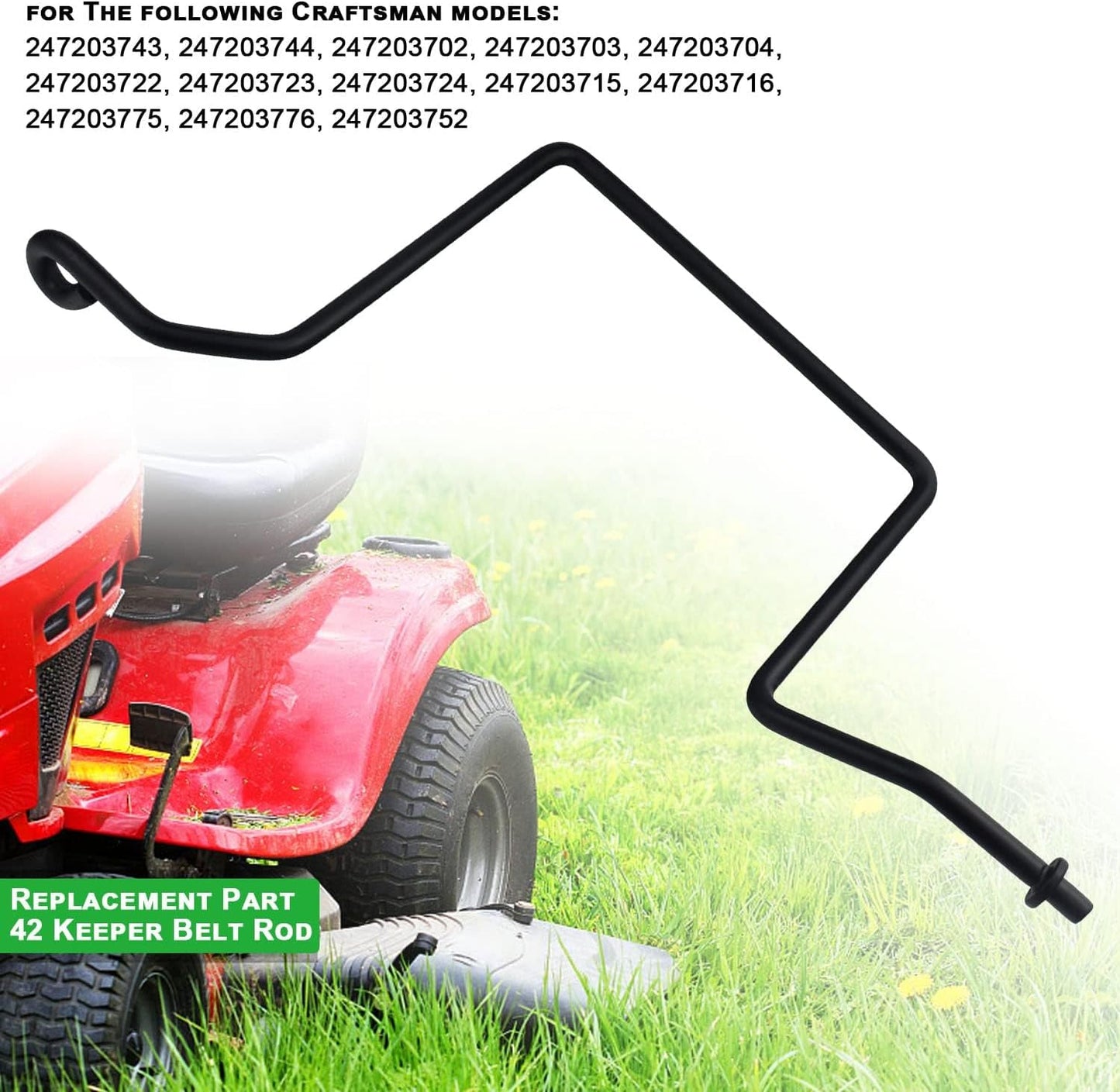 Barra sujeción correa 42" comp MTD Troy-Bilt Cub Cadet