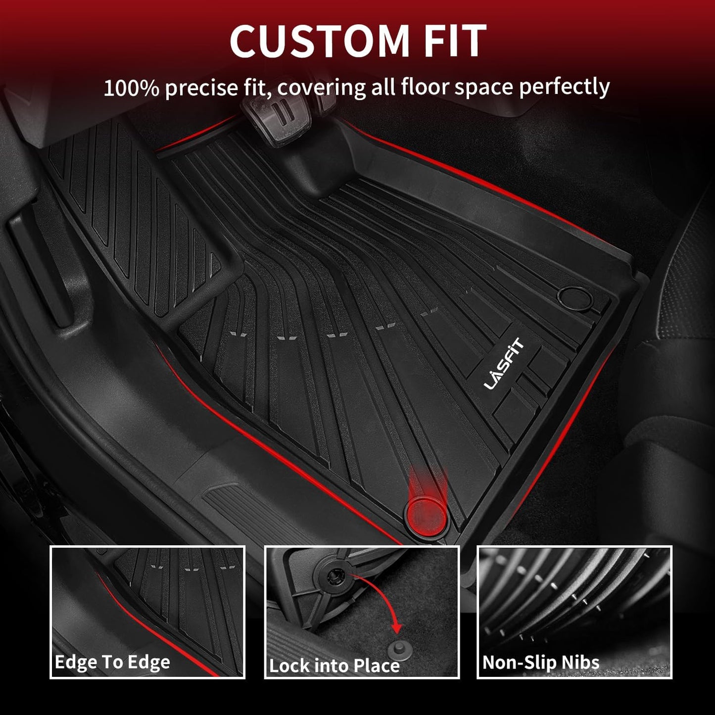 Alfombrillas suelo VW ID.4 21-26 negro TPE ajuste