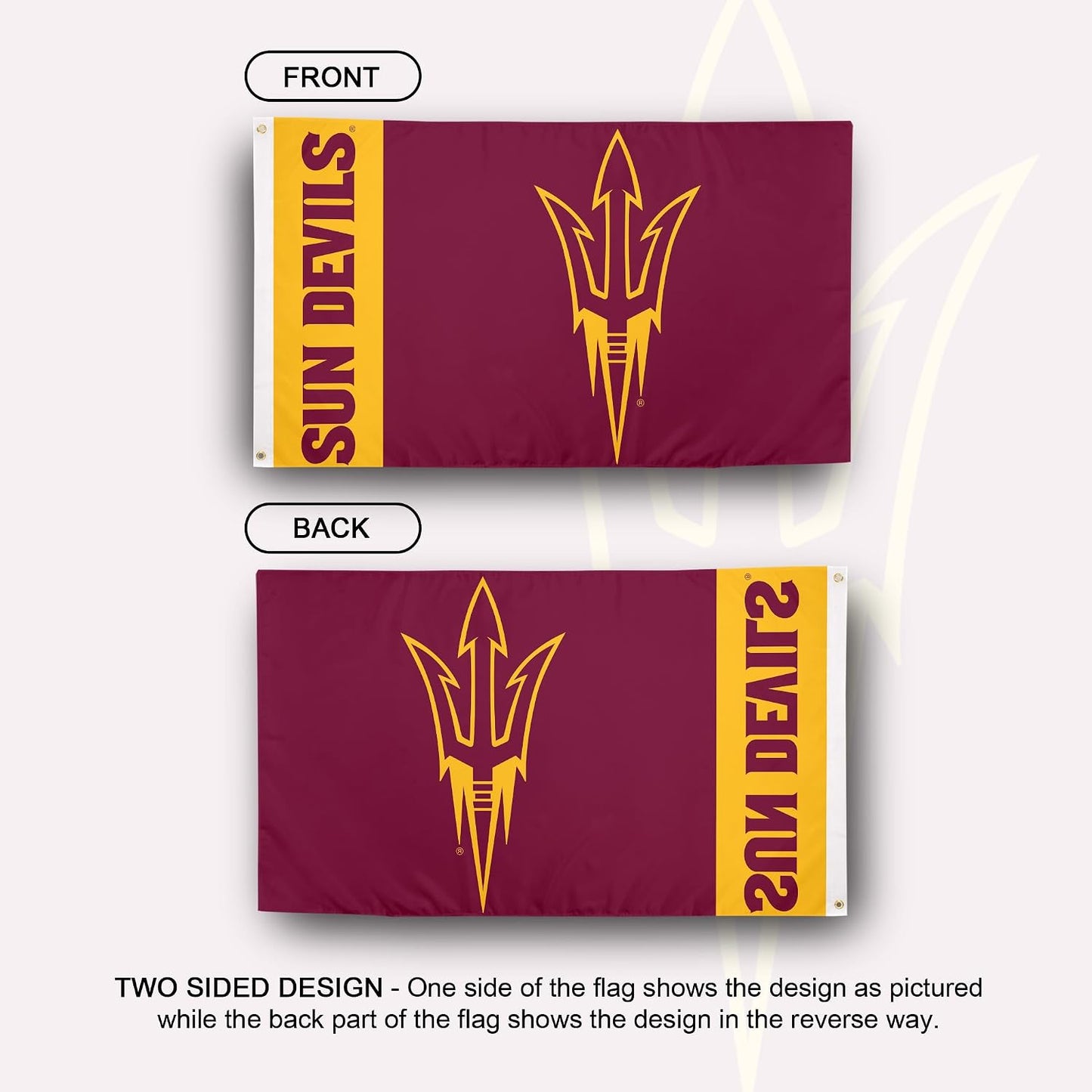 Bandera ASU Sun Devils 3x5ft 100% poliéster