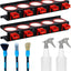 Estante botellas spray 5 compart 5 ganchos 21.7x4.7pulg