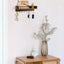 Soporte llaves pared con 8 ganchos madera rústica decorativo