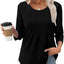 Blusa túnica mujer holgada cuello redondo mangas 3/4 casual