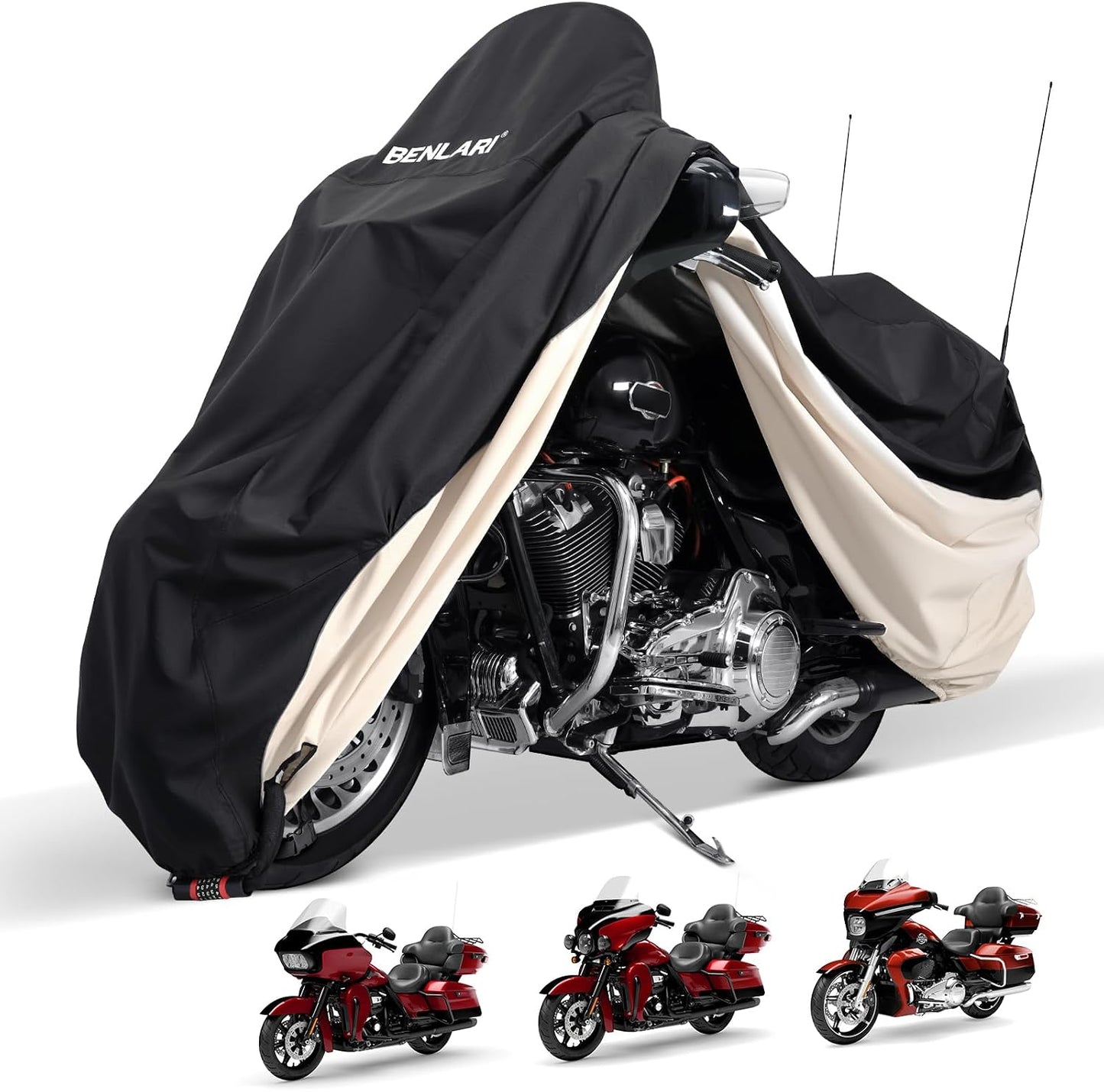 Funda impermeable motocicleta Harley touring 116x47x53pulg