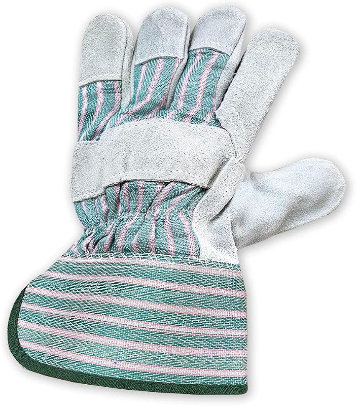 Guantes cuero hombros pesados puño seguridad talla L 12 pzas