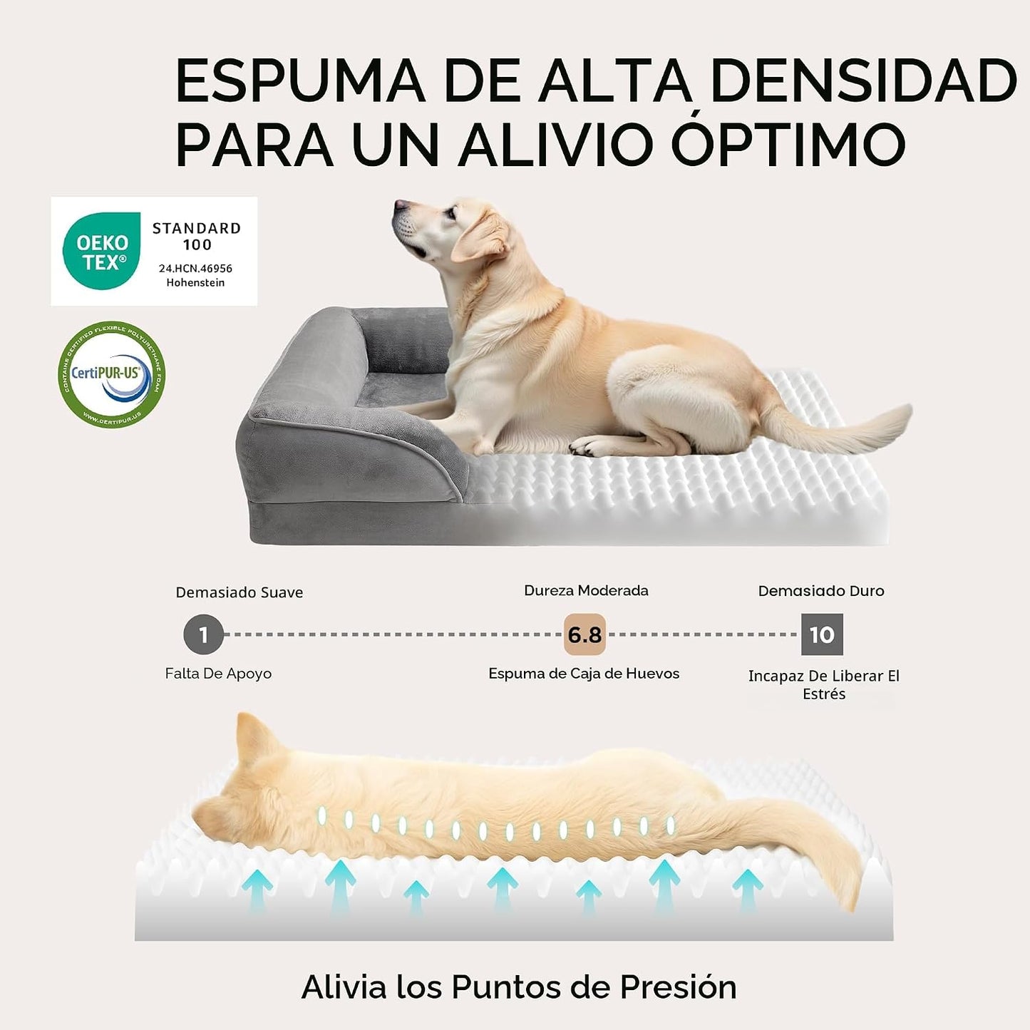 Cama ortopédica para perros grandes impermeable funda