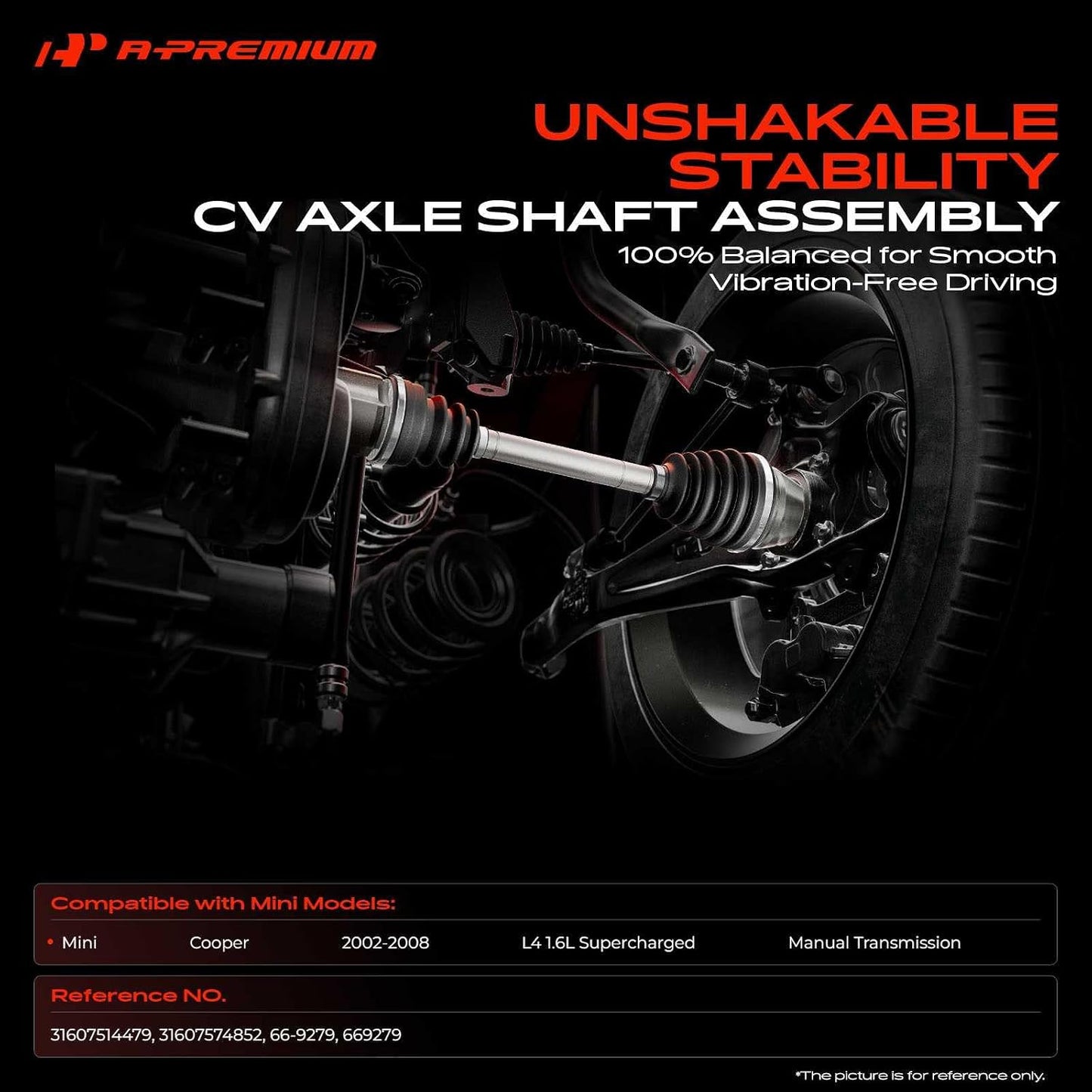 Eje CV comp Mini Cooper L4 1.6L manual izq conductor