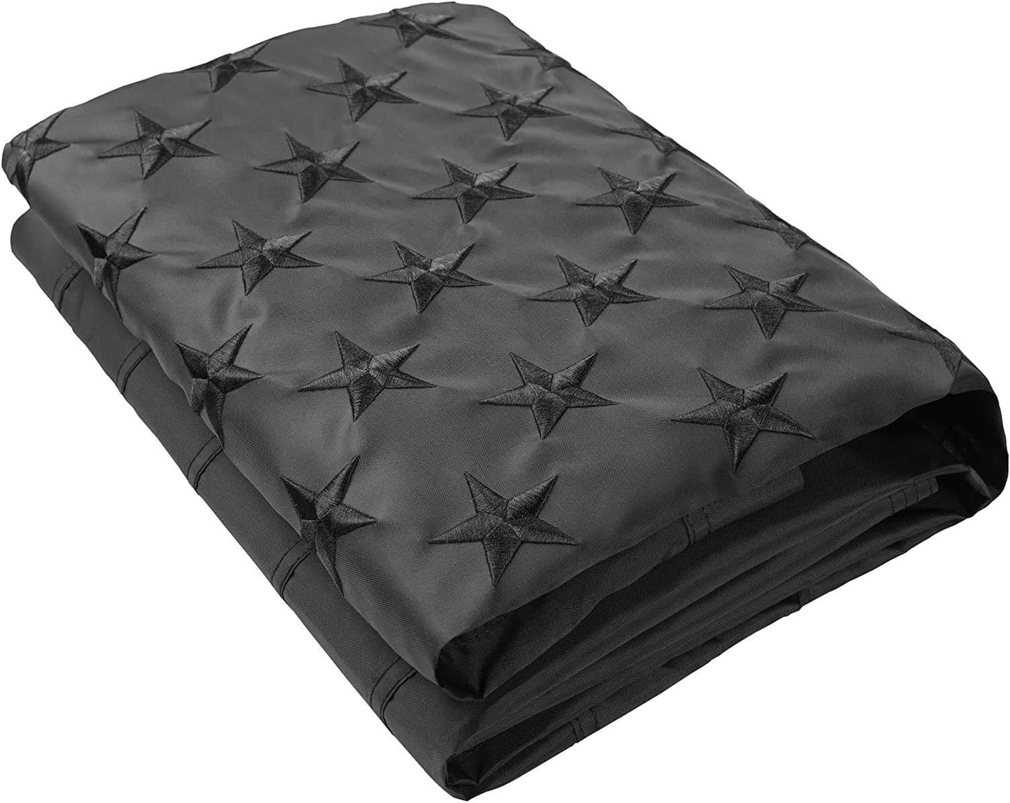 Bandera EE.UU. negra 5x8ft resistente nailon estrellas