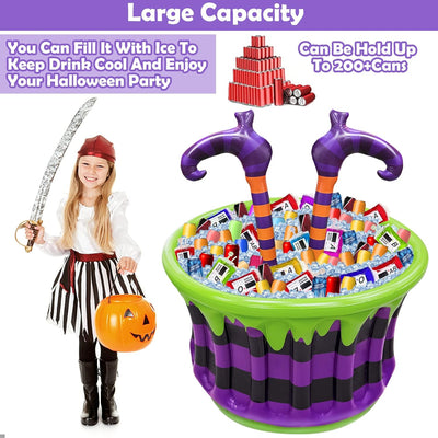 Enfriador inflable Halloween 40" patas bruja 200 latas