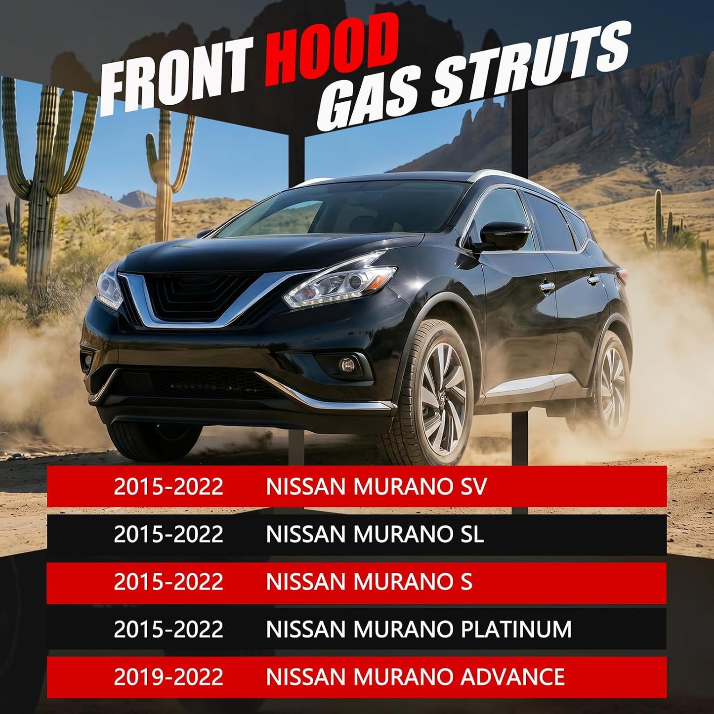 Amortiguadores capó delantero comp Nissan Murano 15-22