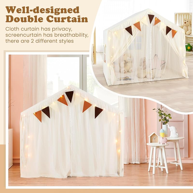 Tienda campaña niños 57.5x38x52.5pulg con ventanas estrellas
