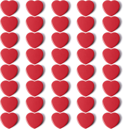 40 imanes corazón para nevera y pizarra blanca decorativos