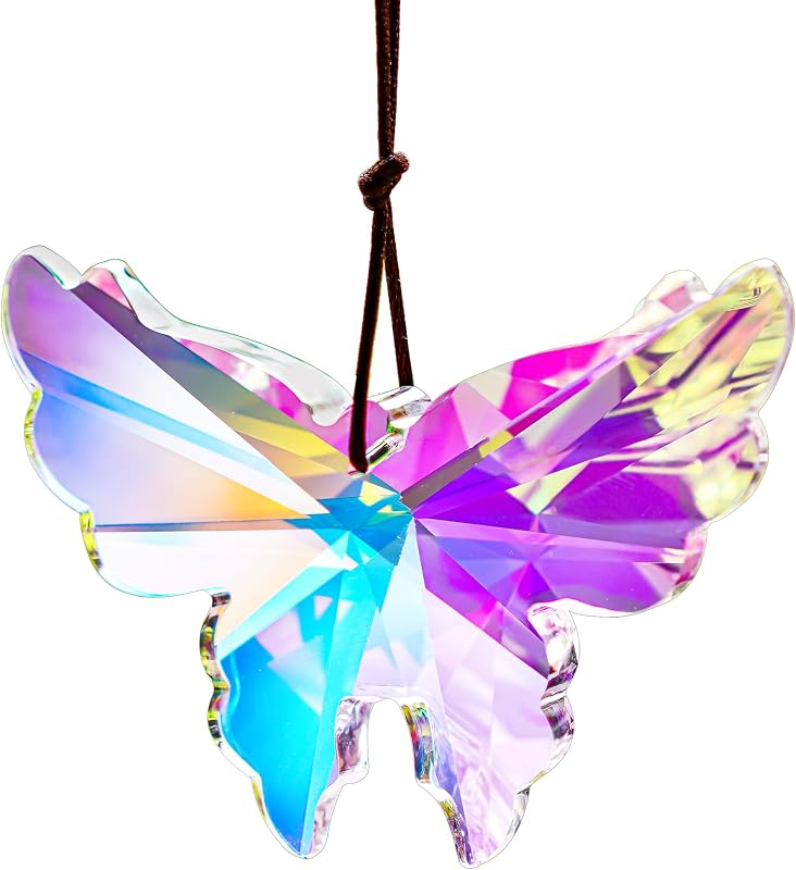 Prisma AB colgante mariposa cristal arcoíris para decoración