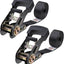 Correas trinquete 1" x8ft 1860lb negras carga