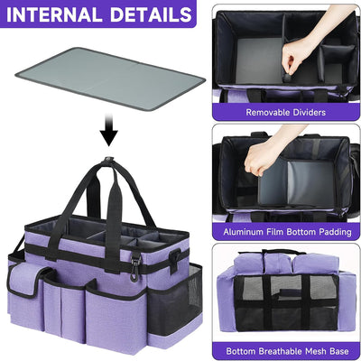 Bolsa limpieza amas de casa con asa morado