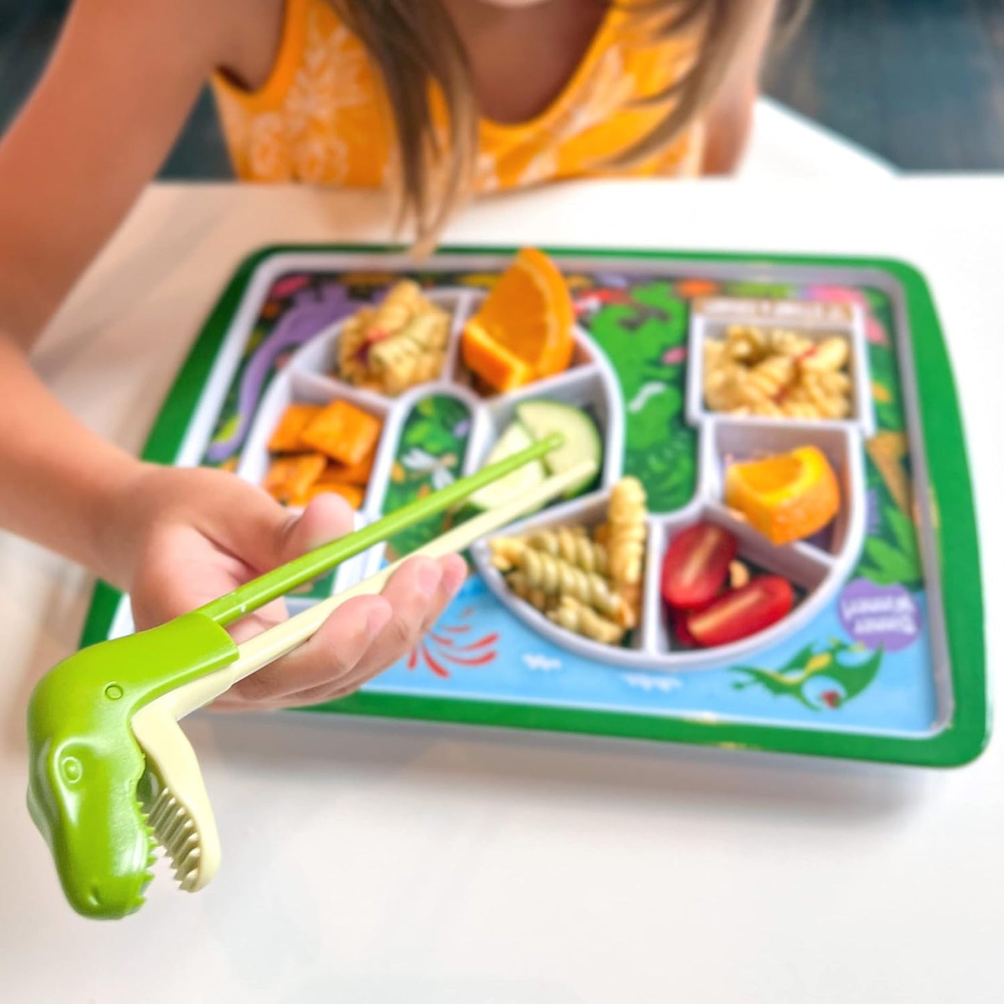 Palillos reutilizables para niños diseño animado T-Rex