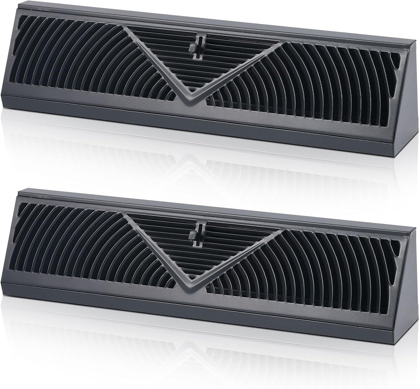 2 Rejillas Zócalo 24pulg Ventilación Piso Cubiertas Aire